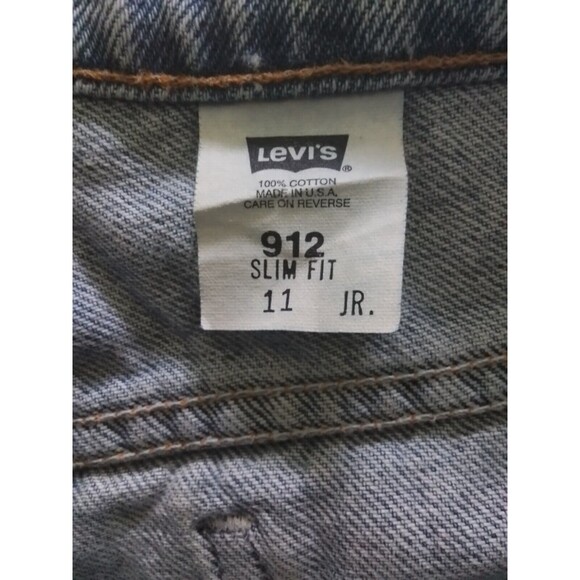 Vintage Levis 912 Women’s Size 11 Junior Slim Fit Denim Jean Shorts Made in USA - Picture 3 of 6